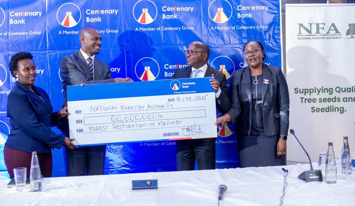 Centenary Bank and National Forestry Authority (NFA) partner to restore 20 Hectares