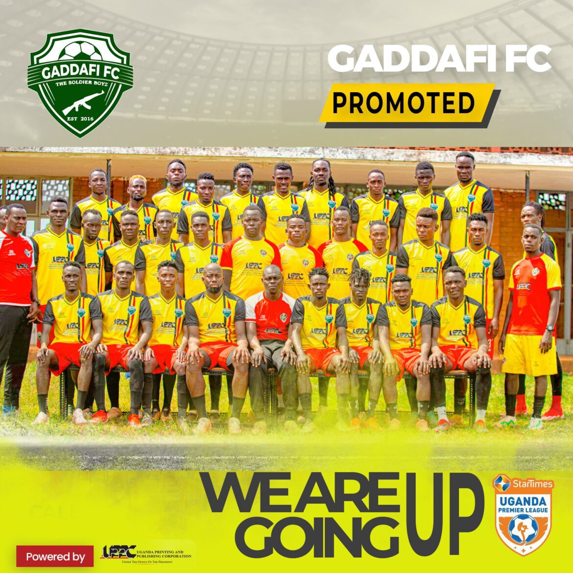 UPPC- Gaddafi earns promotion to the Star Times Uganda Premier League