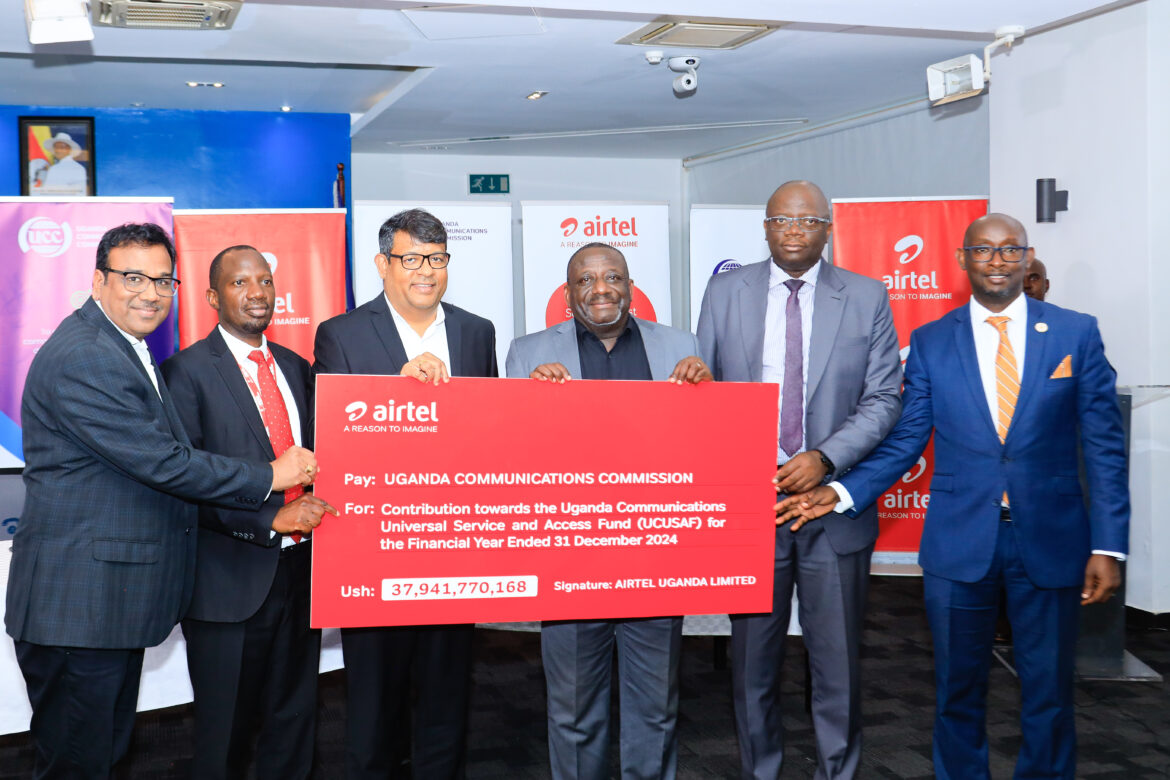 Airtel Uganda contributes UGX 37.9 Billion to UCC in support of Universal Access