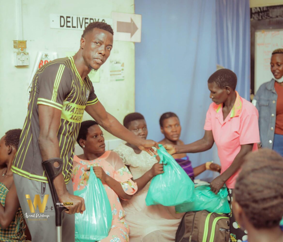 Uganda Cranes goalkeeper Watenga, friends donate to Mbale Hospital