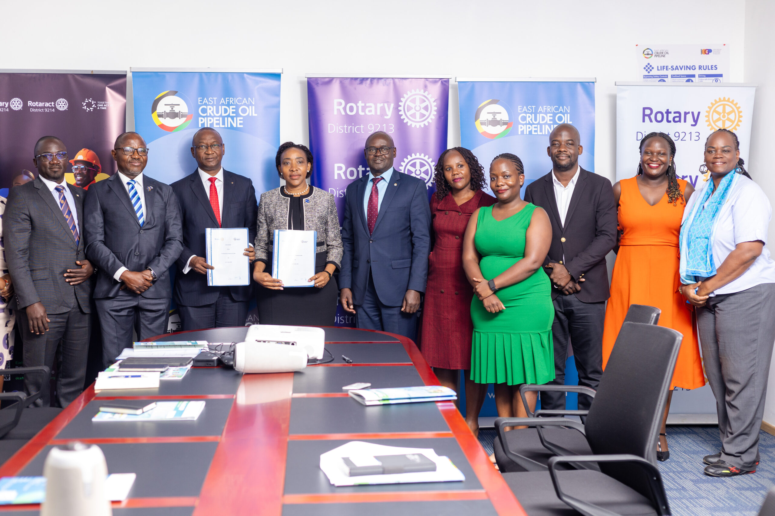 East African Crude Oil Pipeline (EACOP) Ltd. signs an MoU with Rotary to support implementation of EACOP green schools initiative