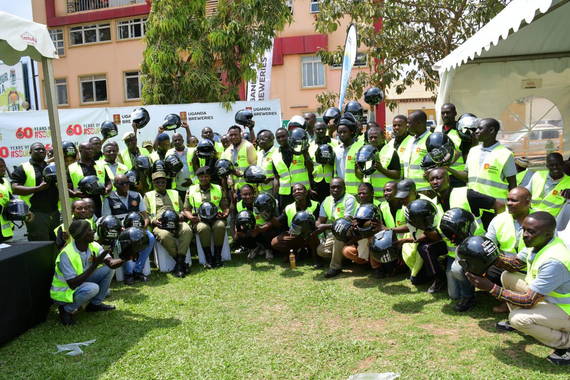 Uganda Breweries Limited trains over 150 boda boda riders on road safety, donates protective gear