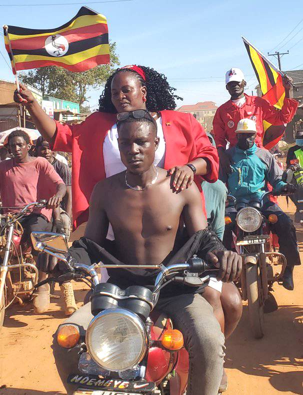 NEW WINE IN BOTTLE:NUP Nabatta Taking Rivals Not Stepping Over Tearing Her Campaign Posters With Bobi Wine