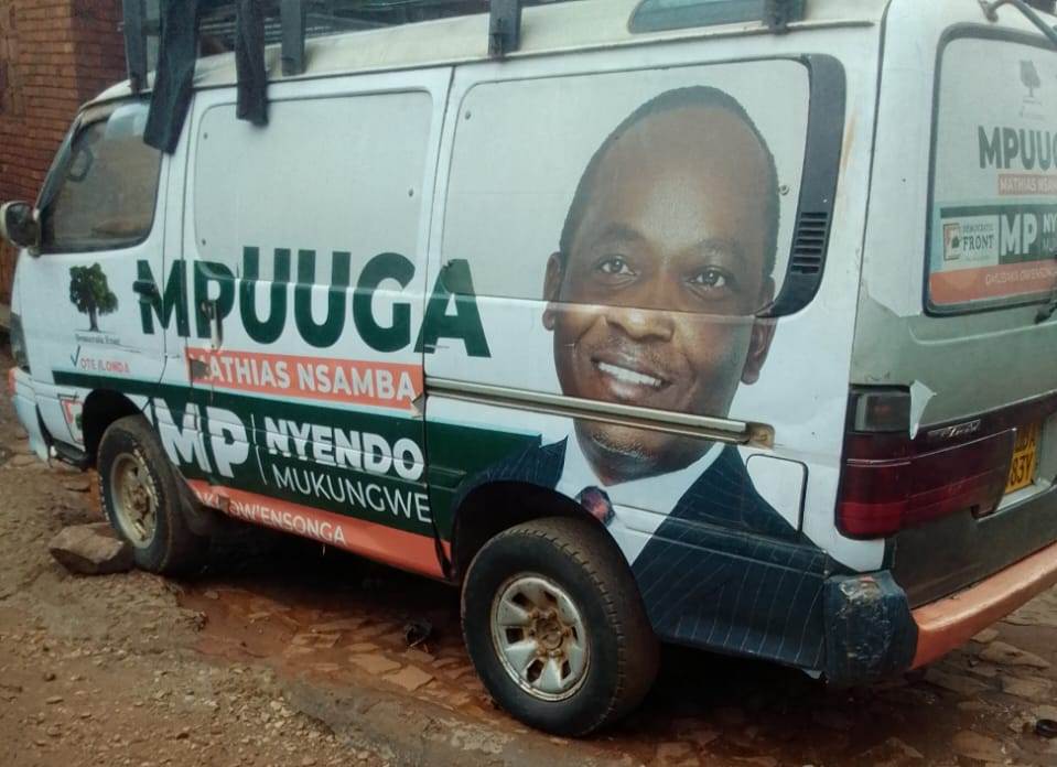 MR.WOLF: Mpuuga’s Campaign Mini Van Gets Grounded In Garage Like Nsibambi Did To His Voters
