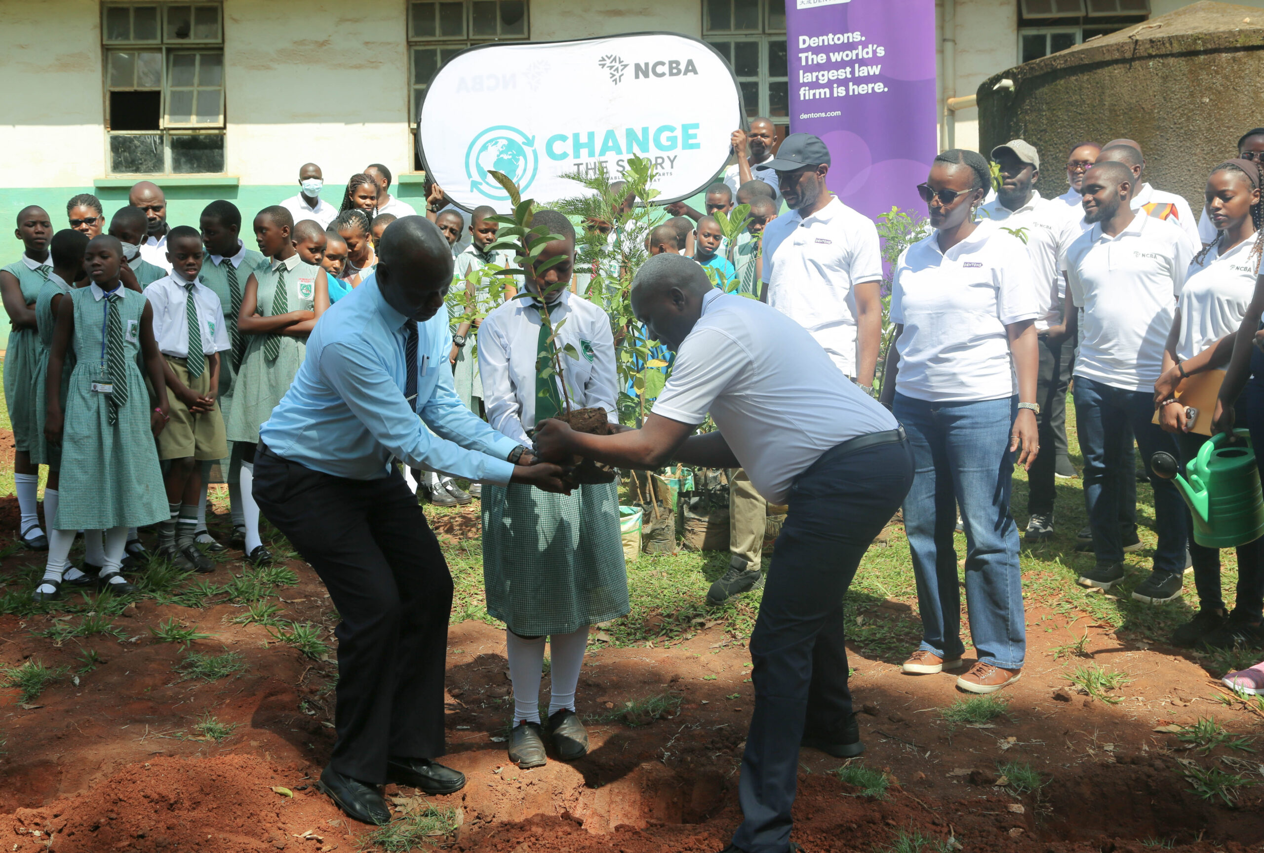 NCBA Bank Uganda, Dentons law firm re-greens Nakasero Primary School on 2026 World Environmental Day
