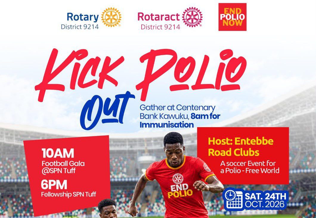 Events: Kick Polio Out football tourney at Soccer Planet Namulanda on Saturday, 24th October 2026