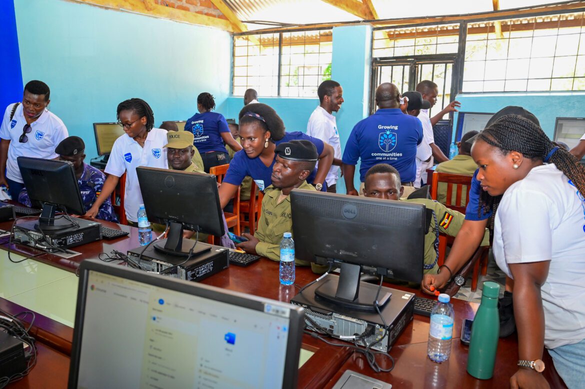 Stanbic Bank employees donate ICT equipment to strengthen modern policing in West Nile district