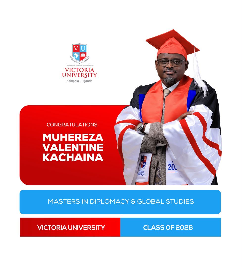 Media-cum-comedy ace Valentine “Ka China” Muhereza graduates with Master’s Degree from Victoria University